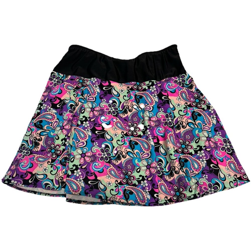 Sparkle Skirts Ladies M Tennis Golf Pickleball skort stretch pullon Flower Color
